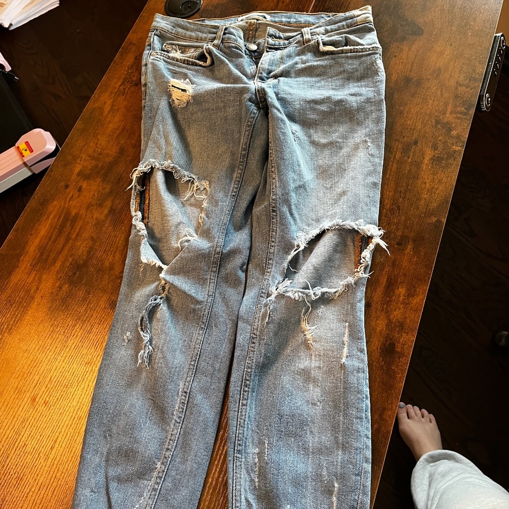 Ripped Zara Denim Jeans Size 4